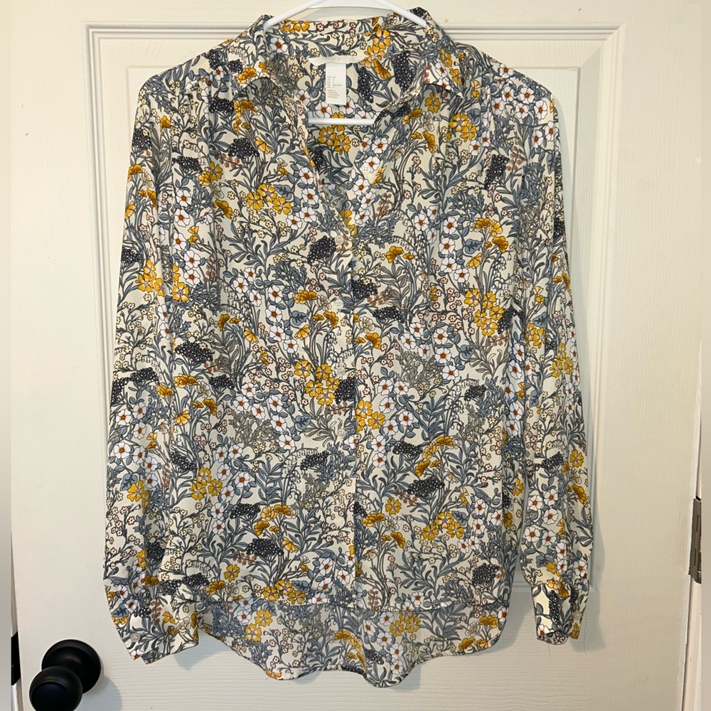 H&M 70s Floral Button Up